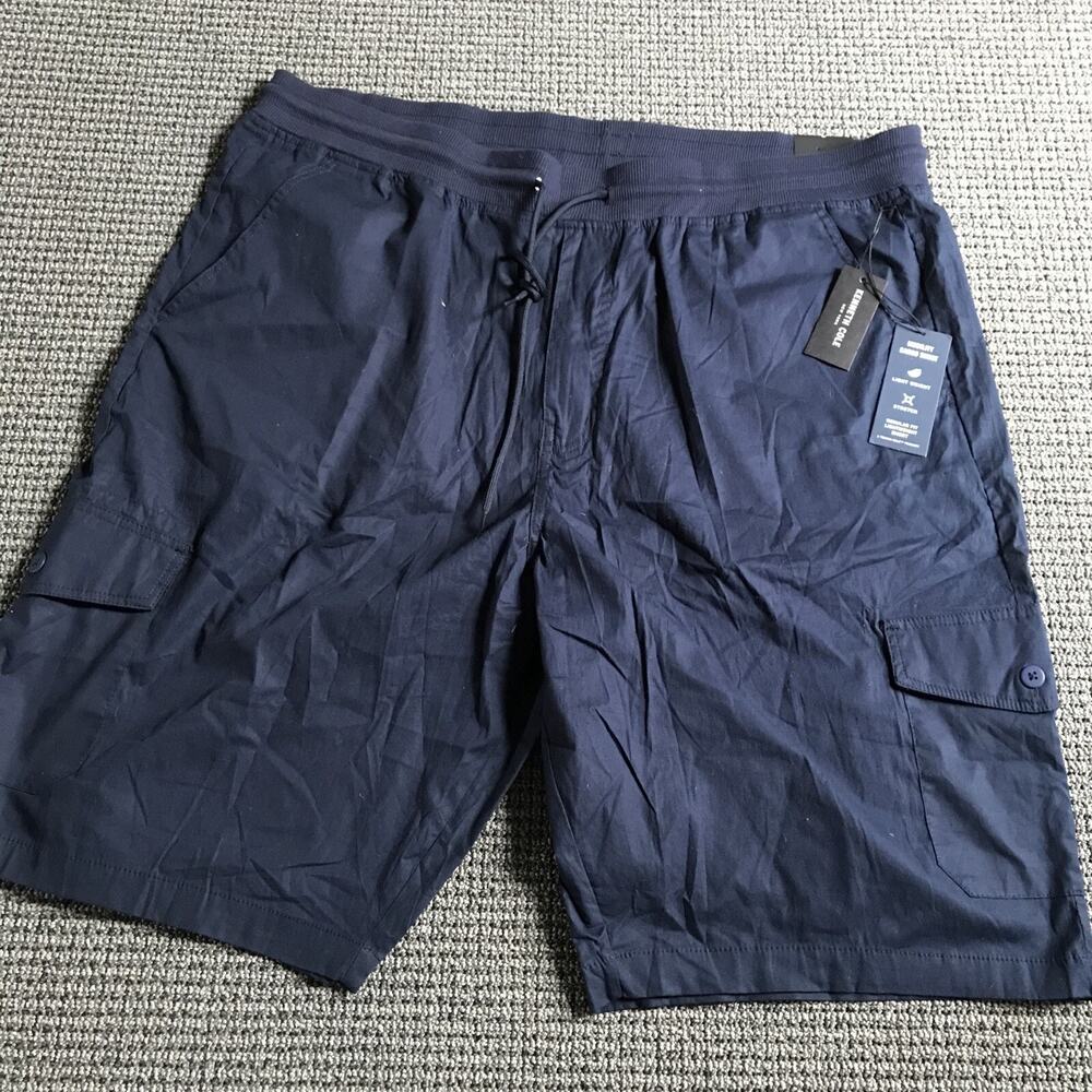 Kenneth Cole Mobility Cargo Shorts Navy Size 48‎ NWT